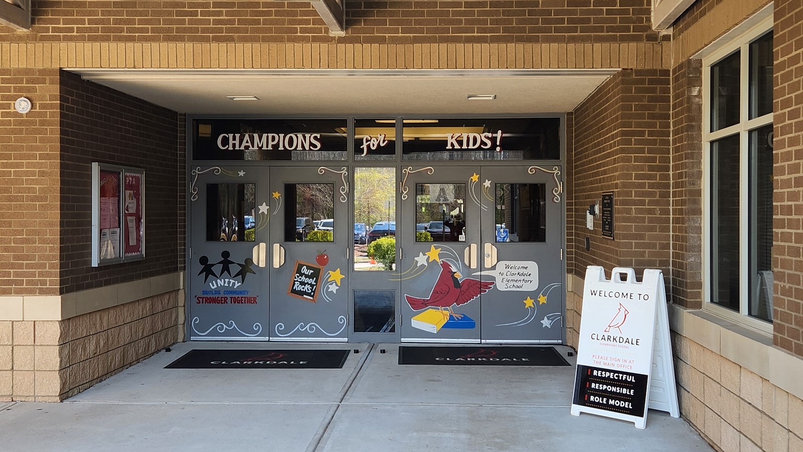 Front Doors of Clarkdale Elementary School